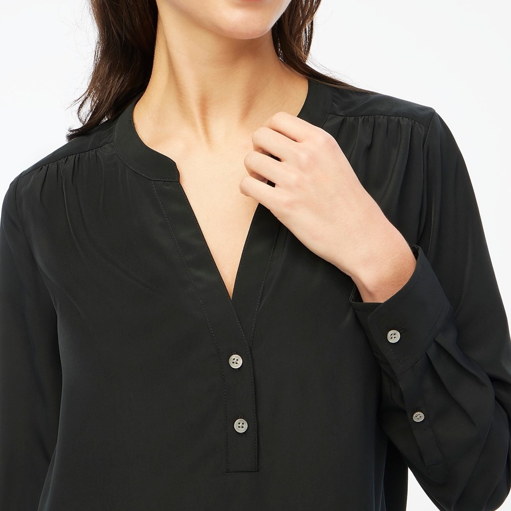 NWT J Crew Popover placket blouse